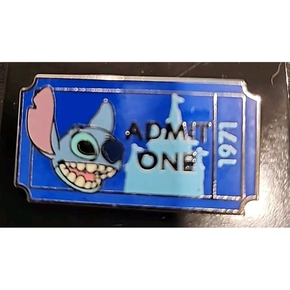 Disney‎ Pin Stitch Blue Admission Ticket Admit One 1971 Mystery PWP 2012  92333